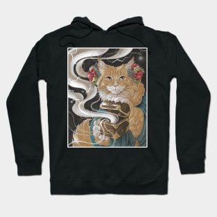 Pandora the Cat - White Outlined Version Hoodie